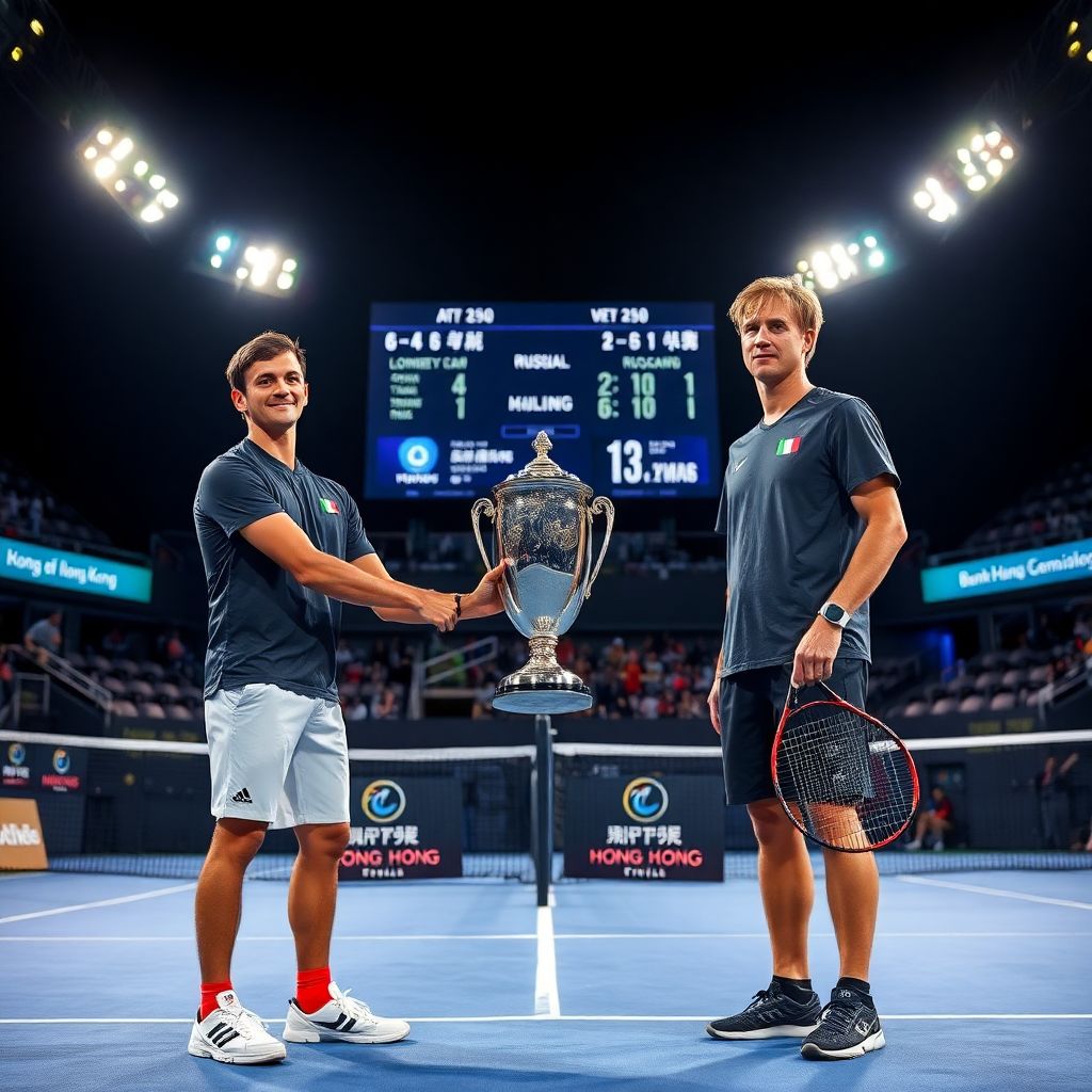 Рублёв и Хачанов уступили в финале парного турнира Atp 250 в Гонконге